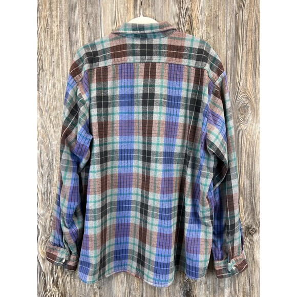 Vtg Five Brother Soft Flannel Shirt Plaid Mens Tallman 3XLT Gorpcore Cabincore - Picture 4 of 14